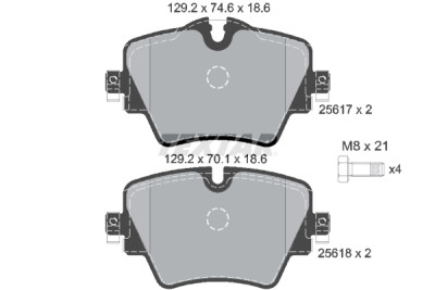 Pastiglie freno TEXTAR 2561701