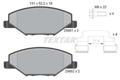 Pastiglie freno TEXTAR 25681 01