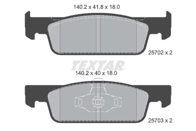 Pastiglie freno TEXTAR 25702 01