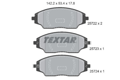 Pastiglie freno TEXTAR 2572201