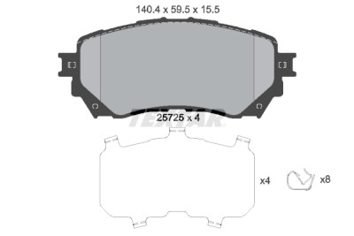 Pastiglie freno TEXTAR 2572501