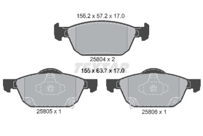 Pastiglie freno TEXTAR 25804 01