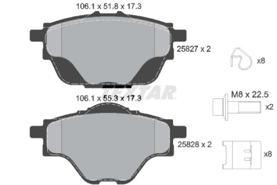Pastiglie freno TEXTAR 2582701