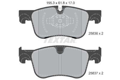 Pastiglie freno TEXTAR 25836 01