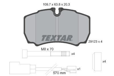 Pastiglie freno TEXTAR 2912307