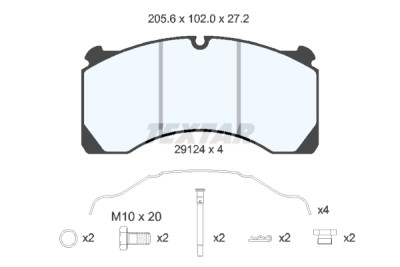 Set pastiglie freno TEXTAR 2912405