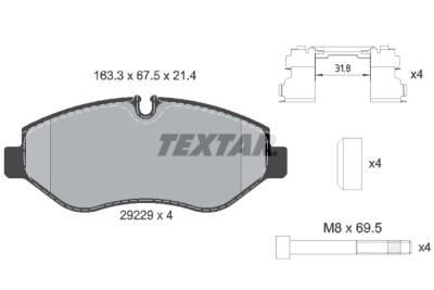 Pastiglie freno TEXTAR 2922 901