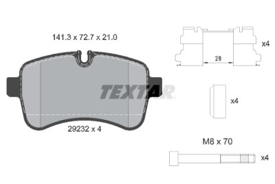 Pastiglie freno TEXTAR 2923 201