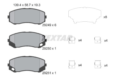 Pastiglie freno TEXTAR 2924 901