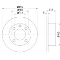  Kit freno, freno a disco BrakeBox, Pad and Disc Kit