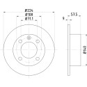  Kit freno, freno a disco BrakeBox, Pad and Disc Kit