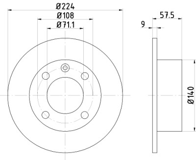 Kit freno, freno a disco BrakeBox, Kit pastiglie e dischi TEXTAR 89000500