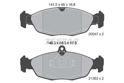 Kit freno, freno a disco BrakeBox, Kit pastiglie e dischi TEXTAR 89000700
