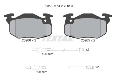 Kit freno, freno a disco BrakeBox, Kit pastiglie e dischi TEXTAR 89001600