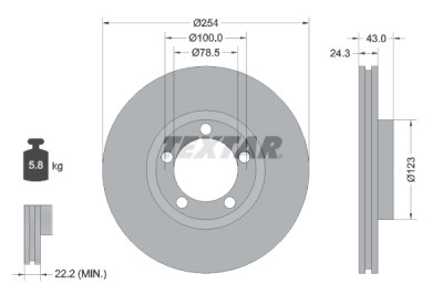  Kit freno, freno a disco BrakeBox, Pad and Disc Kit
