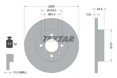  Kit freno, freno a disco BrakeBox, Pad and Disc Kit