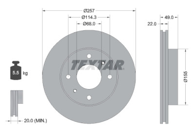  Kit freno, freno a disco BrakeBox, Pad and Disc Kit