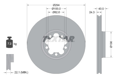  Kit freno, freno a disco BrakeBox, Pad and Disc Kit