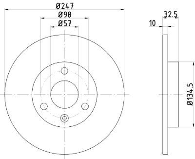  Kit freno, freno a disco BrakeBox, Pad and Disc Kit