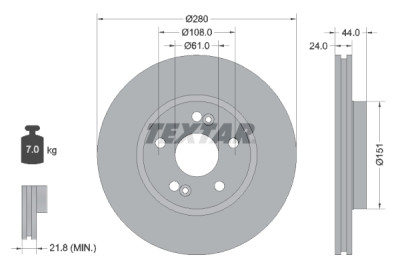  Kit freno, freno a disco BrakeBox, Pad and Disc Kit
