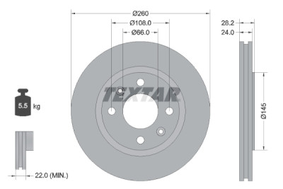  Kit freno, freno a disco BrakeBox, Pad and Disc Kit