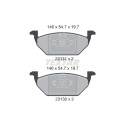  Kit freno, freno a disco BrakeBox, Pad and Disc Kit