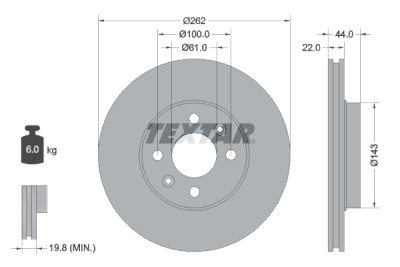  Kit freno, freno a disco BrakeBox, Pad and Disc Kit