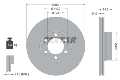  Kit freno, freno a disco BrakeBox, Pad and Disc Kit