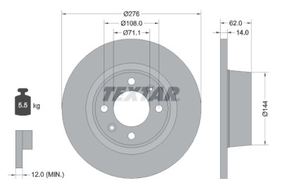  Kit freno, freno a disco BrakeBox, Pad and Disc Kit