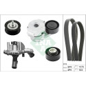 Pompa acqua + Kit cinghia Poly V