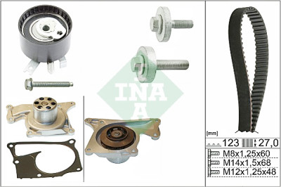Pompa acqua + Kit cinghie dentate