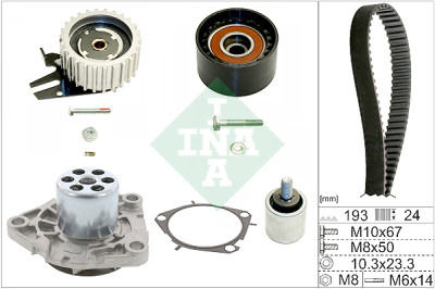 Pompa acqua + Kit cinghie dentate