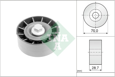 Puleggia di rinvio/guida, cinghia trapezoidale INA 532 0254 10