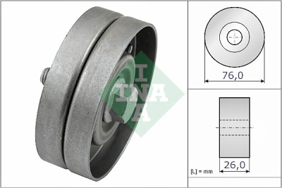 Puleggia di rinvio/guida, cinghia trapezoidale INA 532 0326 30