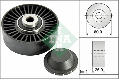 Puleggia di rinvio/guida, cinghia trapezoidale INA 532 0370 20