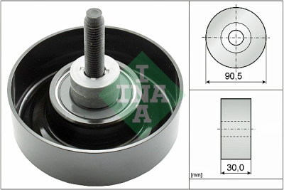 Puleggia di rinvio/guida, cinghia trapezoidale INA 532 0405 30