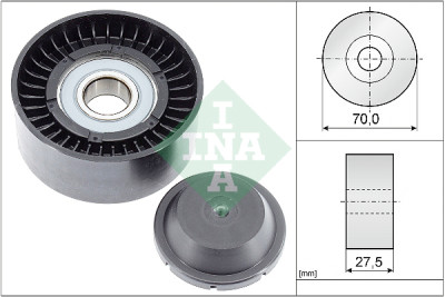 Puleggia di rinvio/guida, cinghia trapezoidale INA 532 0610 10