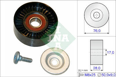 Puleggia di rinvio/guida, cinghia trapezoidale INA 532 0648 10