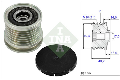 INA 535 0001 10 ruota libera alternatore