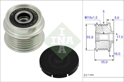 INA 535 0004 10 ruota libera alternatore