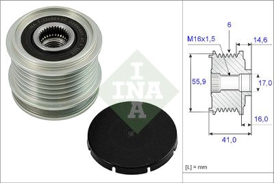 INA 535 0010 10 ruota libera alternatore