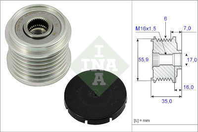 INA 535 0014 10 ruota libera alternatore