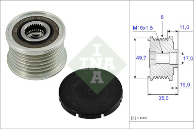 INA 535 0016 10 ruota libera alternatore