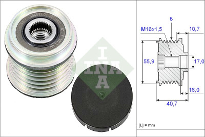 INA 535 0028 10 ruota libera alternatore