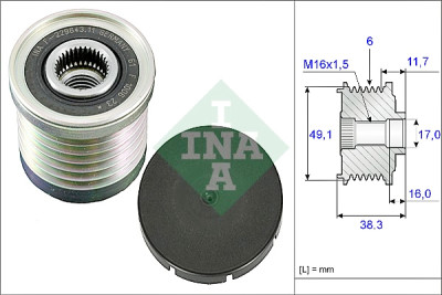 INA 535 0030 10 ruota libera alternatore