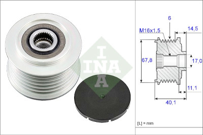 INA 535 0052 10 ruota libera alternatore