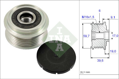 INA 535 0065 10 ruota libera alternatore