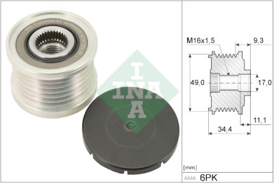 INA 535 0075 10 ruota libera alternatore