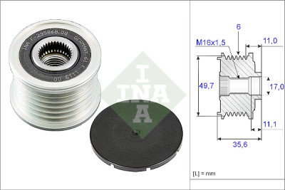 INA 535 0086 10 ruota libera alternatore