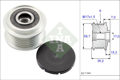 INA 535 0098 10 ruota libera alternatore